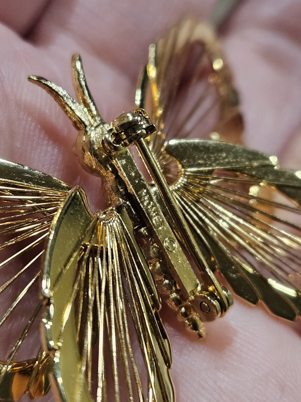 Gold Butterfly Brooch Pin